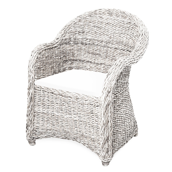 Whitewash Banana Leaf Barrel Accent Chair Kirklands Home