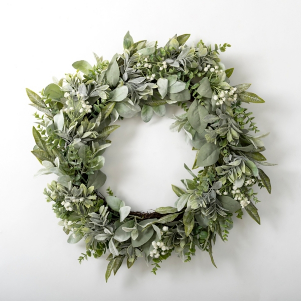 Baby's Breath and Greenery Wreath