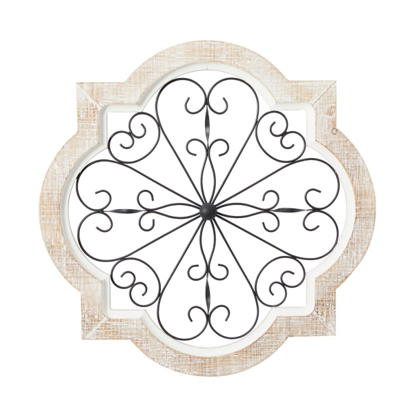 White Farmhouse Abstract Wall Plaque