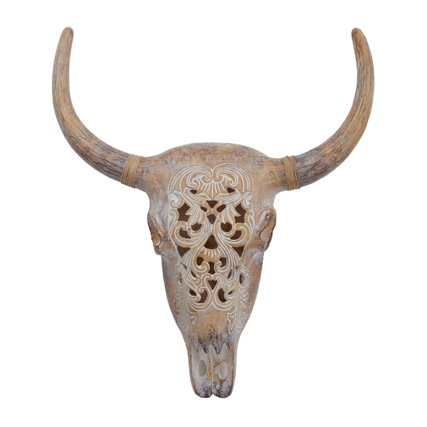 Brown Bohemian Bull Wall Plaque