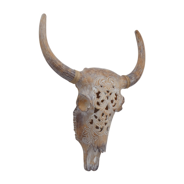 Brown Bohemian Bull Wall Plaque