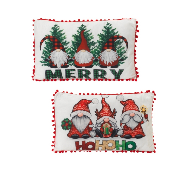 Christmas Gnomes Throw Pillows Couch Bed Sofa Lumbar Pillow 20 x