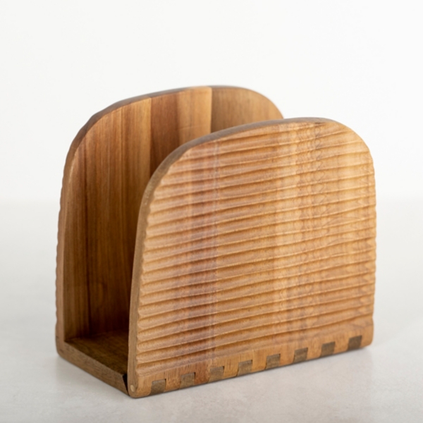 Ribbed Wood Napkin Holder Kirklands Home