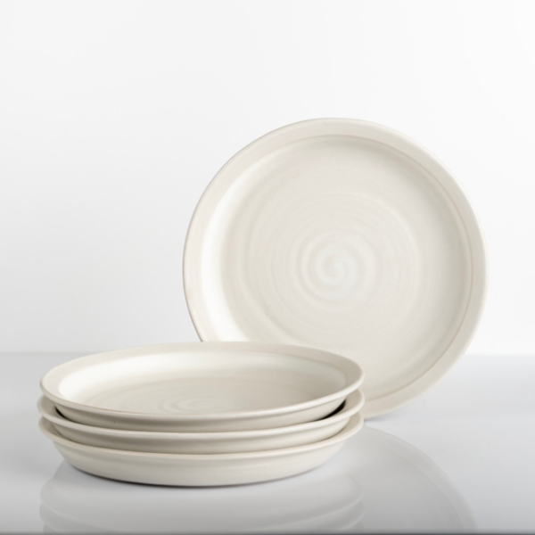 Beacon White Ribbed Salad Plates, Set of 4 Kirklands Home