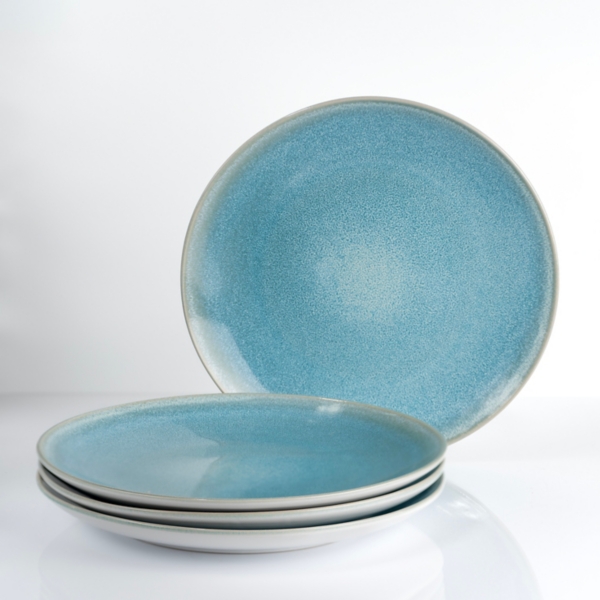 Ocean Blue Reactive Dinner Plates, Set of 4 Kirklands Home