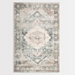 Rosette Green and Ivory Area Rug, 7x9