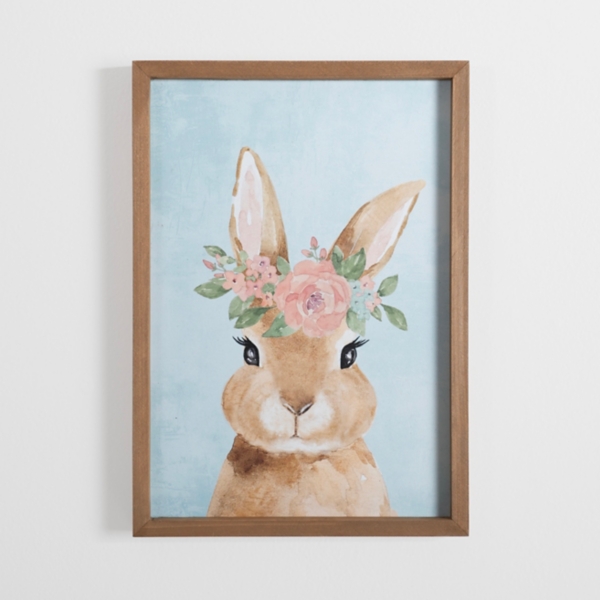Floral Bunny Framed Art Print Kirklands Home