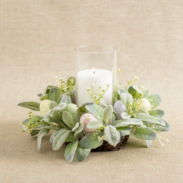 Lamb's Ear and Speckled Eggs Hurricane Kirklands Home