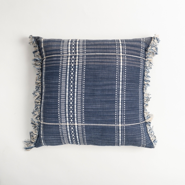 Navy and White Plaid Reversible Throw Pillow Kirklands Home