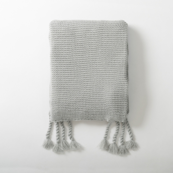 Light Gray Spring Knit Throw Blanket Kirklands Home