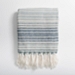 Blue and Green Chenille Crystal Stripes Throw