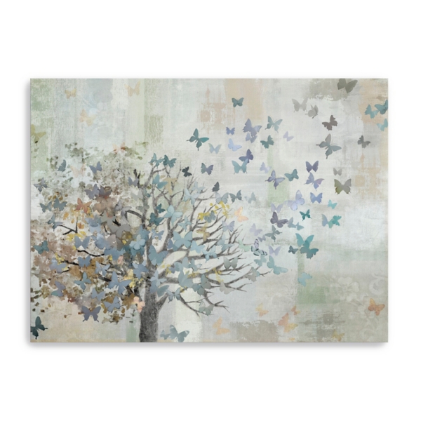 Blue Butterfly Tree Canvas Art Print | Kirklands Home