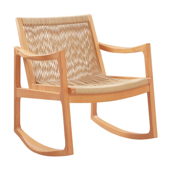Natural Wood Modern Woven Rocking Chair Kirklands Home