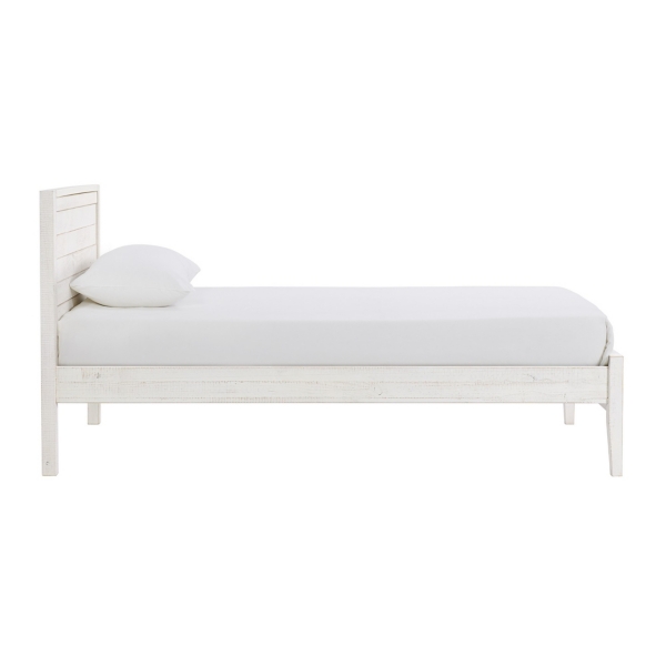 Rustic White Pine Panel Twin Bed Frame