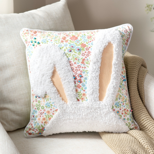 Floral Bunny Ears Pillow