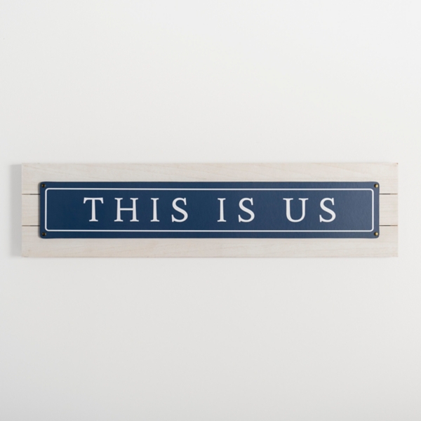 Navy and White This is Us Wall Plaque Kirklands Home