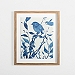 Blue Bird Silhouette II Framed Art Print