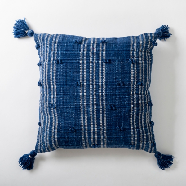 Navy Lana Textured Outdoor Throw Pillow | Kirklands Home