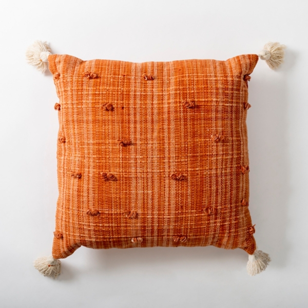 Orange Lana Textured Outdoor Throw Pillow Kirklands Home