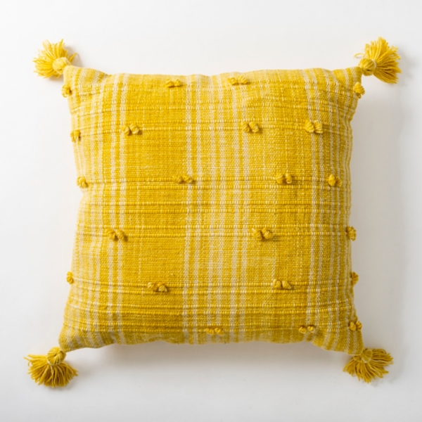 Yellow Lana Textured Outdoor Throw Pillow Kirklands Home