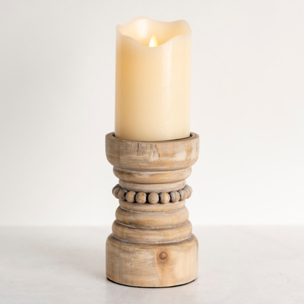 Wooden Tall Candle Holders