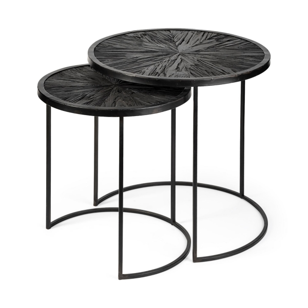 Black Starburst Nesting Accent Tables, Set of 2 Kirklands Home