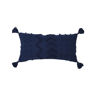 Navy pom pom pillow sales