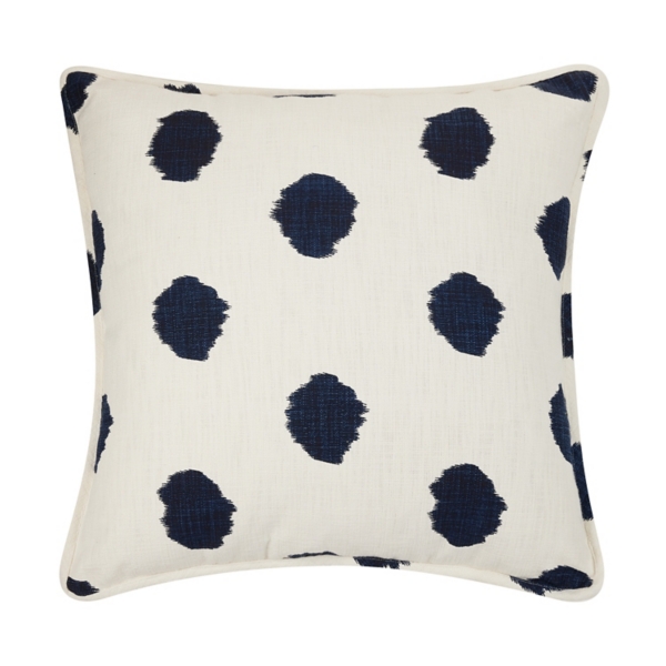 White and Navy Abstract Dot Pillow Kirklands Home