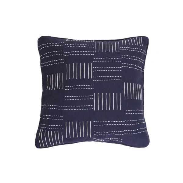 Navy Geometric Patchwork Pillow Kirklands Home