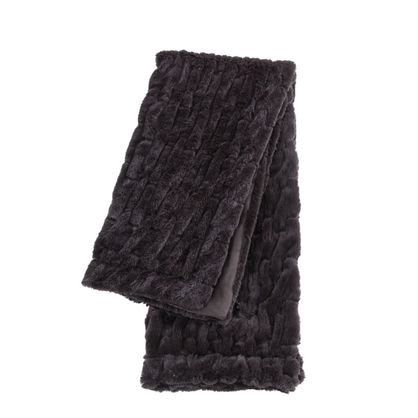 Chocolate Fluffy Faux Fur Cotton Throw Kirklands Home