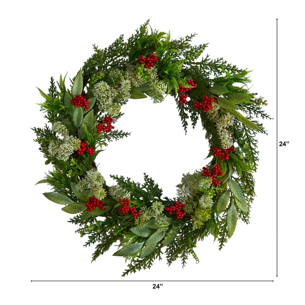Cedar and Eucalyptus Berry Wreath