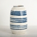 Blue and White Abstract Stripes Vase, 7 in.