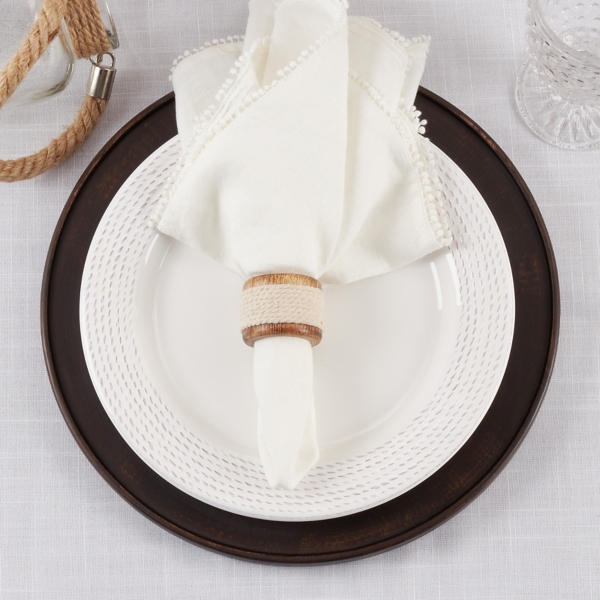 Rope Wrapped 4pc. Napkin Ring Set Kirklands Home