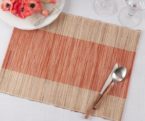 Orange Banded 4pc. Placemat Set Kirklands Home