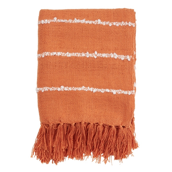 Orange and white throw blanket hot sale