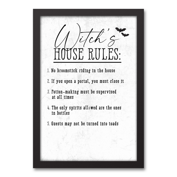 Witch's House Rules Halloween Wall Plaque | Kirklands Home