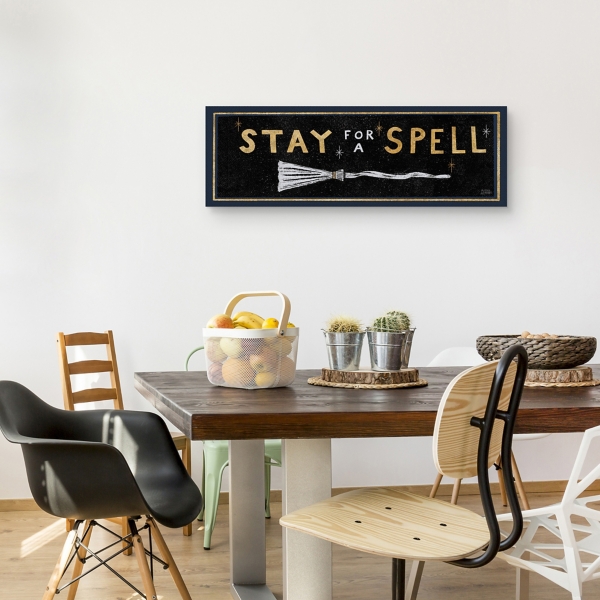 Stay For A Spell Witchy Halloween Wall Plaque
