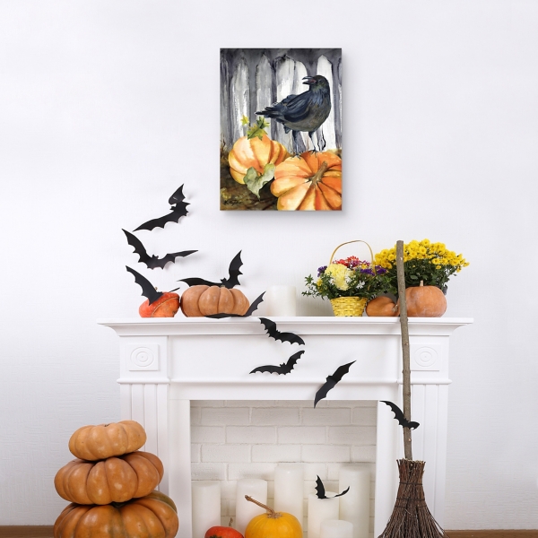 Festive Raven Pumpkins Harvest Wall Art Kirklands Home
