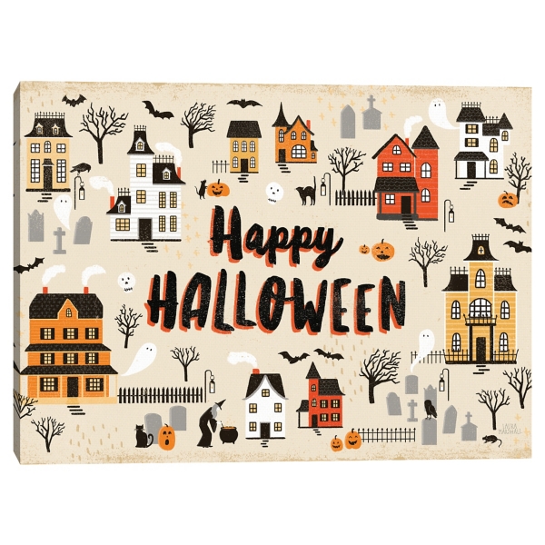 Happy Halloween Town Halloween Wall Art