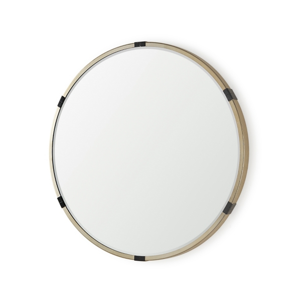 Maria Brushed Gold Round Wall Mirror Kirklands Home
