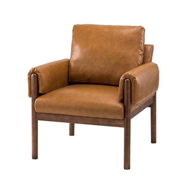 Cognac faux shop leather chair