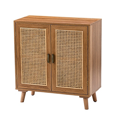 Winslow Tall Cabinet Black Rattan