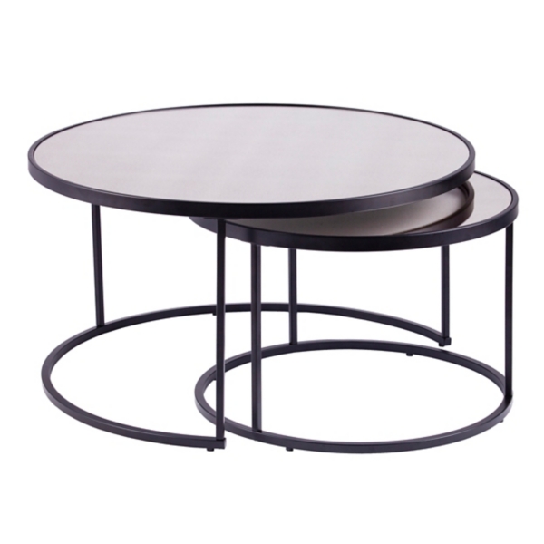 Round Mirrored Nesting Tables, Set of 2 Kirklands Home