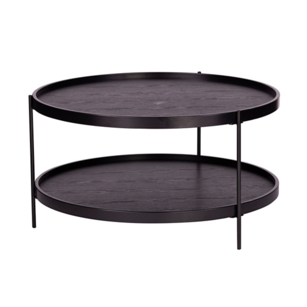 Round Black Wood Farmhouse Coffee Table Kirklands Home