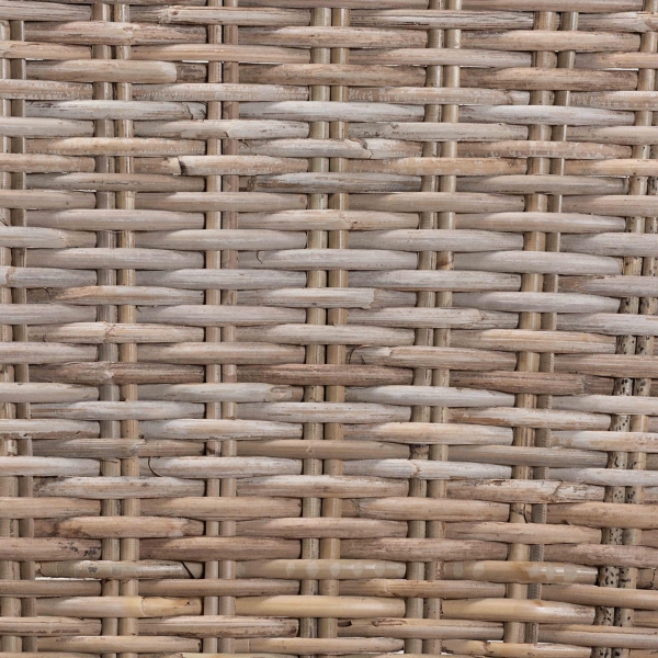 Natural Rattan Cutout Back Dining Chair