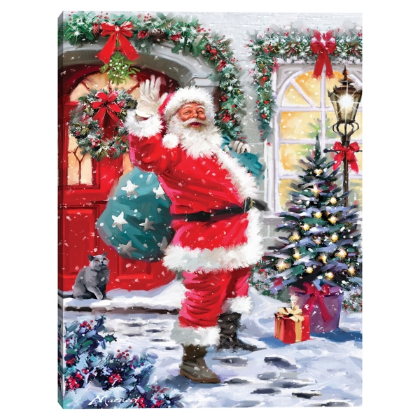 Saint Nick with Presents Christmas Wall Art Print | Kirklands Home