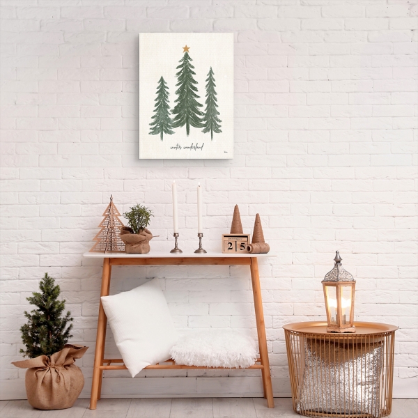 Winter Wonderland Christmas Trees Wall Art Print