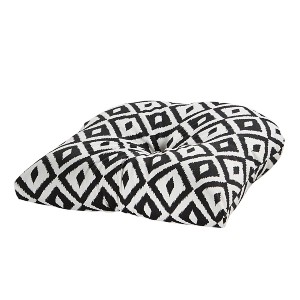 Black and White Geo Outdoor Dining Chair Cushion | Kirklands Home