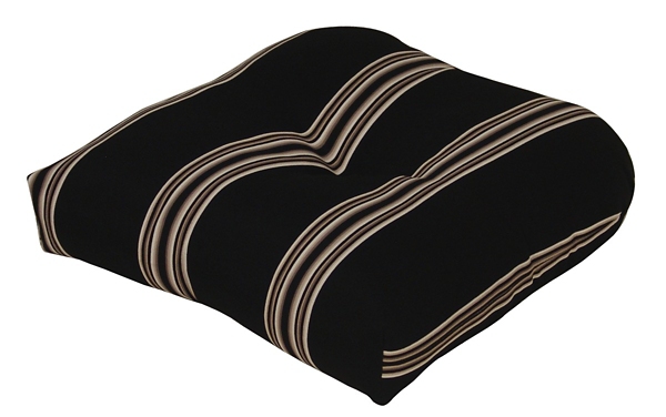 Black and Tan Striped Outdoor Chair Cushion Kirklands Home