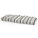 Black and Cream Striped Outdoor Bench Cushion
